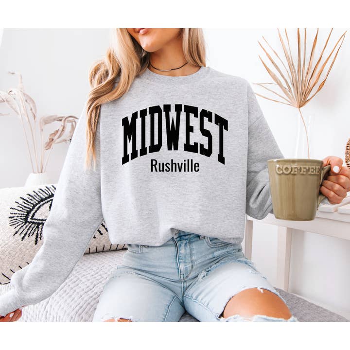 Moxie Brands - Wholesale Graphic Sweatshirt - Women's - Midwest Crewneck7
