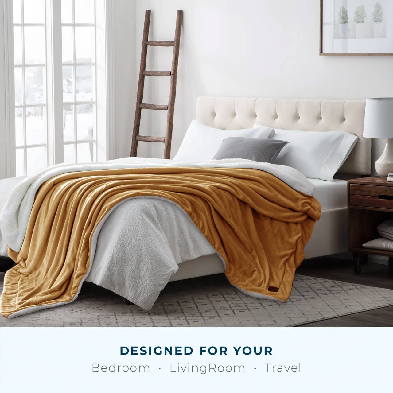 Cottonpassion_US – Engroshandel Sengetæppe – Vendbar Sherpa Fleece tæppe Warm Throw Twin Full/Queen7