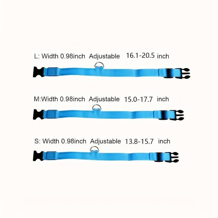 DIYSTORE - Wholesale Pet Collar - Dog - Pet Dogs Adjustable Luminous Collar - Striped Glow-in-the-Dark Collar For Night Safety - For Small & Medium Dogs - Suitable for Night Walking - Perfect Gift for Dog Owners