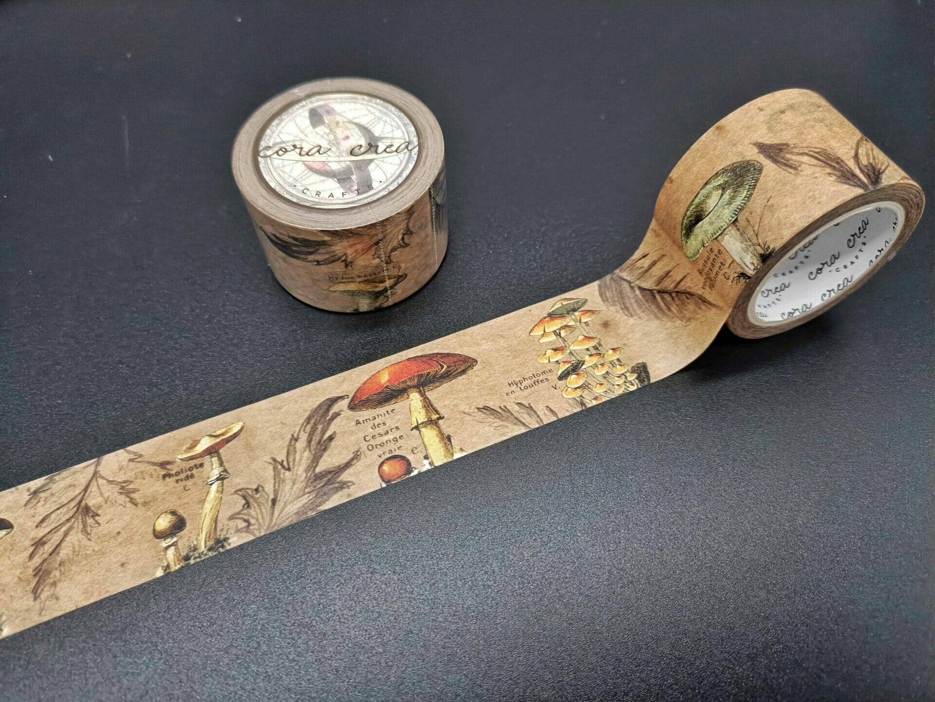 CoraCreaCrafts - Vente Rubans adhésifs Washi - Ruban adhésif Washi Vintage Mushrooms5