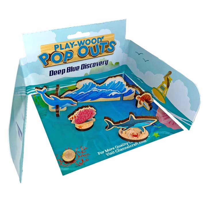 Channel Craft - Wholesale Wood Toy - Kids - Play-Wood Pop-Outs - Deep Blue Discovery1