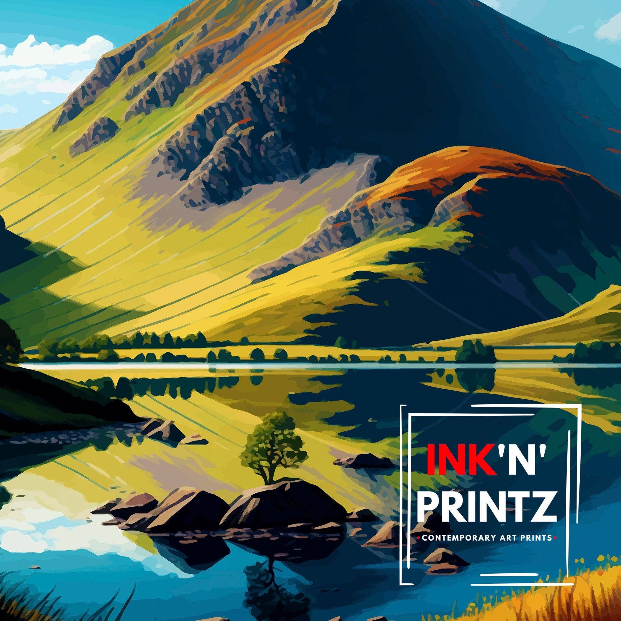 InkNPrintz – wholesale Art print – Ullock Pike Travel Poster7
