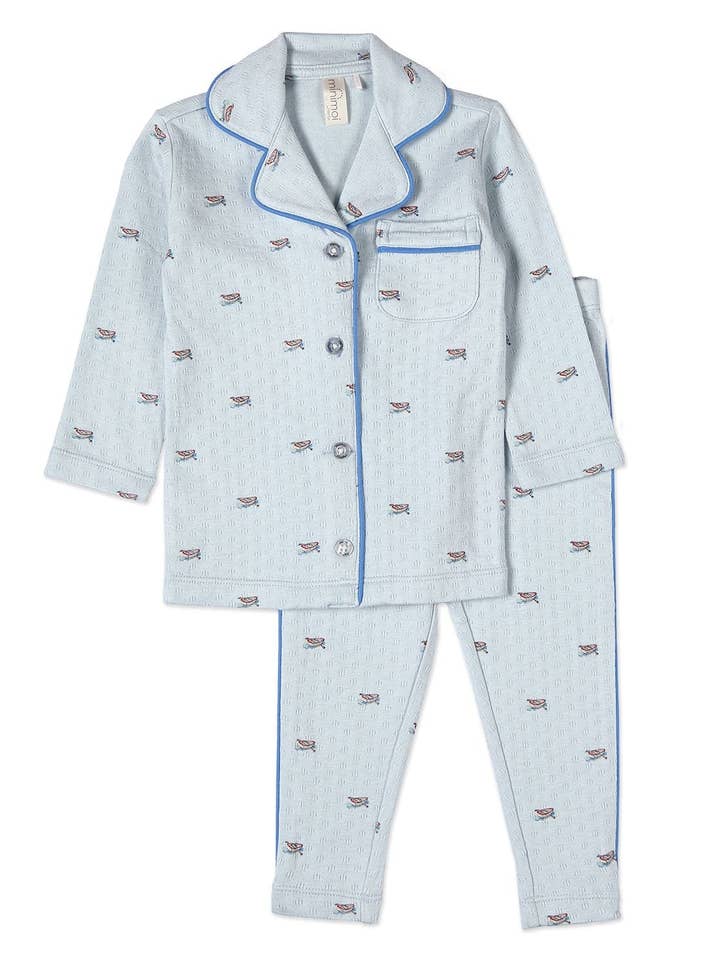 Row Your Boat Gently Pointelle 2 Pc Pajama Set for wholesale by MiniMoi by MeMoi