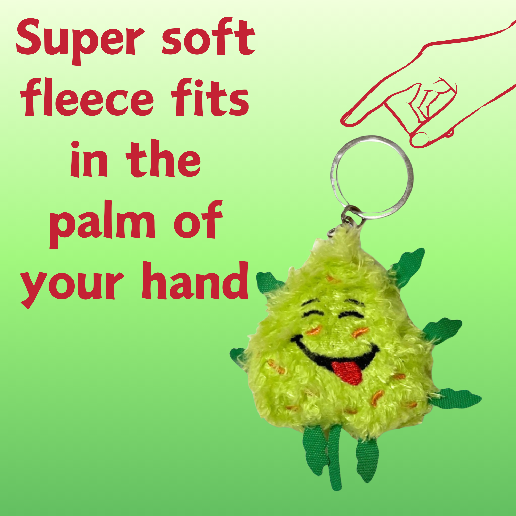 PAW:20 - Wholesale Pet Plush Toy - Dog - Bud the Weed Nug Keychain 20pc Refill for Counter Display5