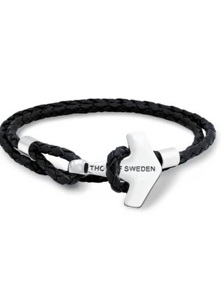 Thor — Double Black Leather & Silver for wholesale by Freya & Thor of Sweden