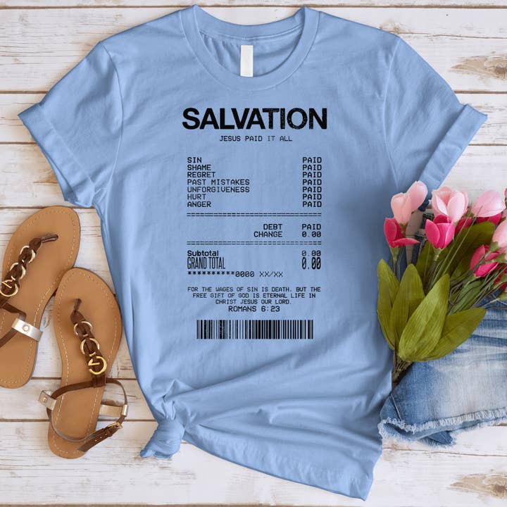 Jesus Paid It All Receipt for wholesale by Christian Lifestyle Collections