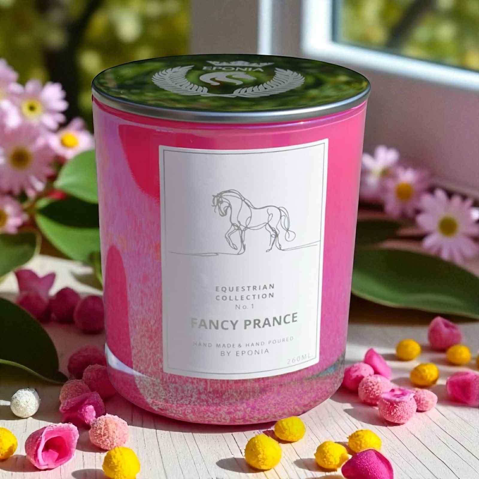 EPONIA EQUESTRIAN LIFESTYLE - Wholesale Jar/Filled Candle - Scented Candle  - Fancy Prance - Equestrian Collection 260ml0