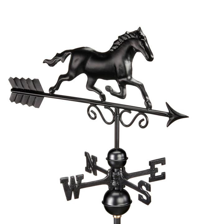 Black Aluminum Galloping Horse for wholesale by Good Directions