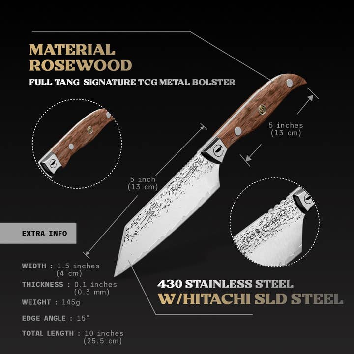 The Cooking Guild - Wholesale Kitchen/Utility Knife - 5" Grizzly Petty Knife