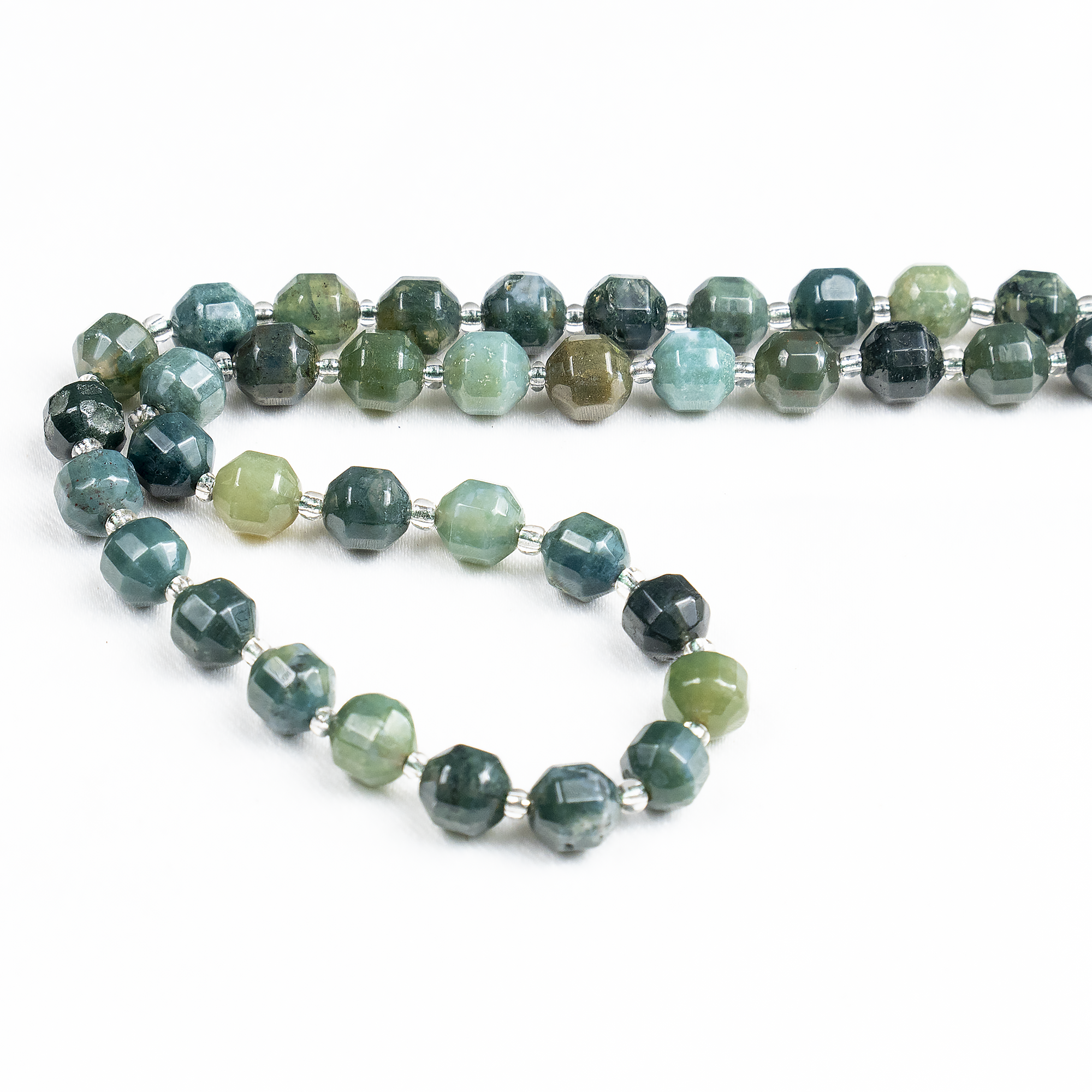 Soothing Crystals Beads - Wholesale Beads - Faceted Prism Cut Beads | Moss Agate | Crystal Beads7