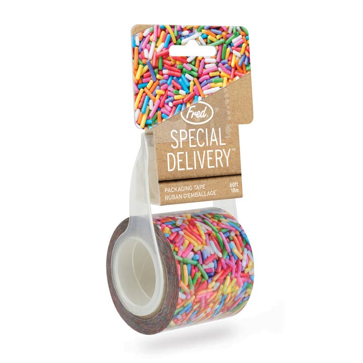 Fred & Friends - Wholesale Tape - Special Delivery - SPRINKLES - Printed Packing Tape2