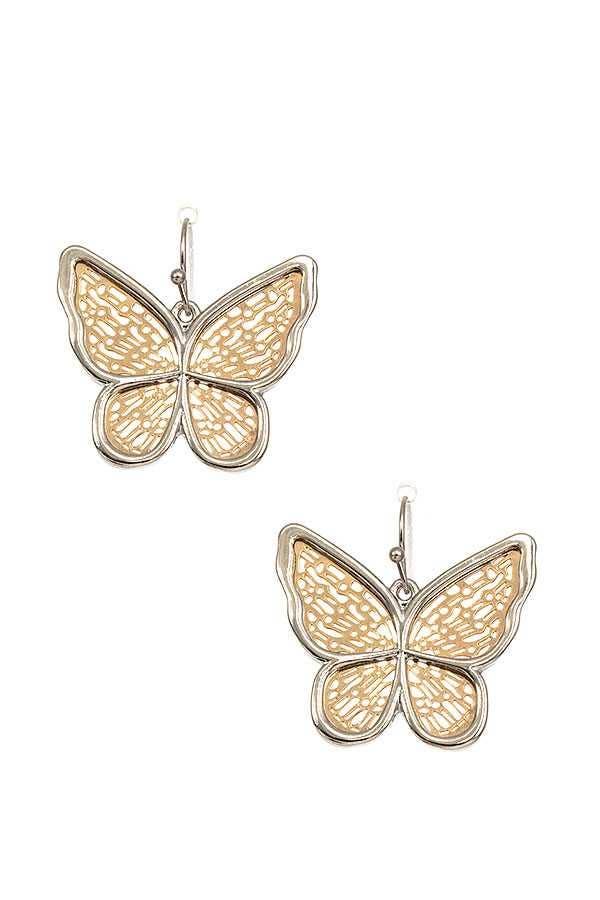 anbfashion – wholesale Dangle earrings – BUTTERFLY CUT OUT DANGLE EARRING 5496