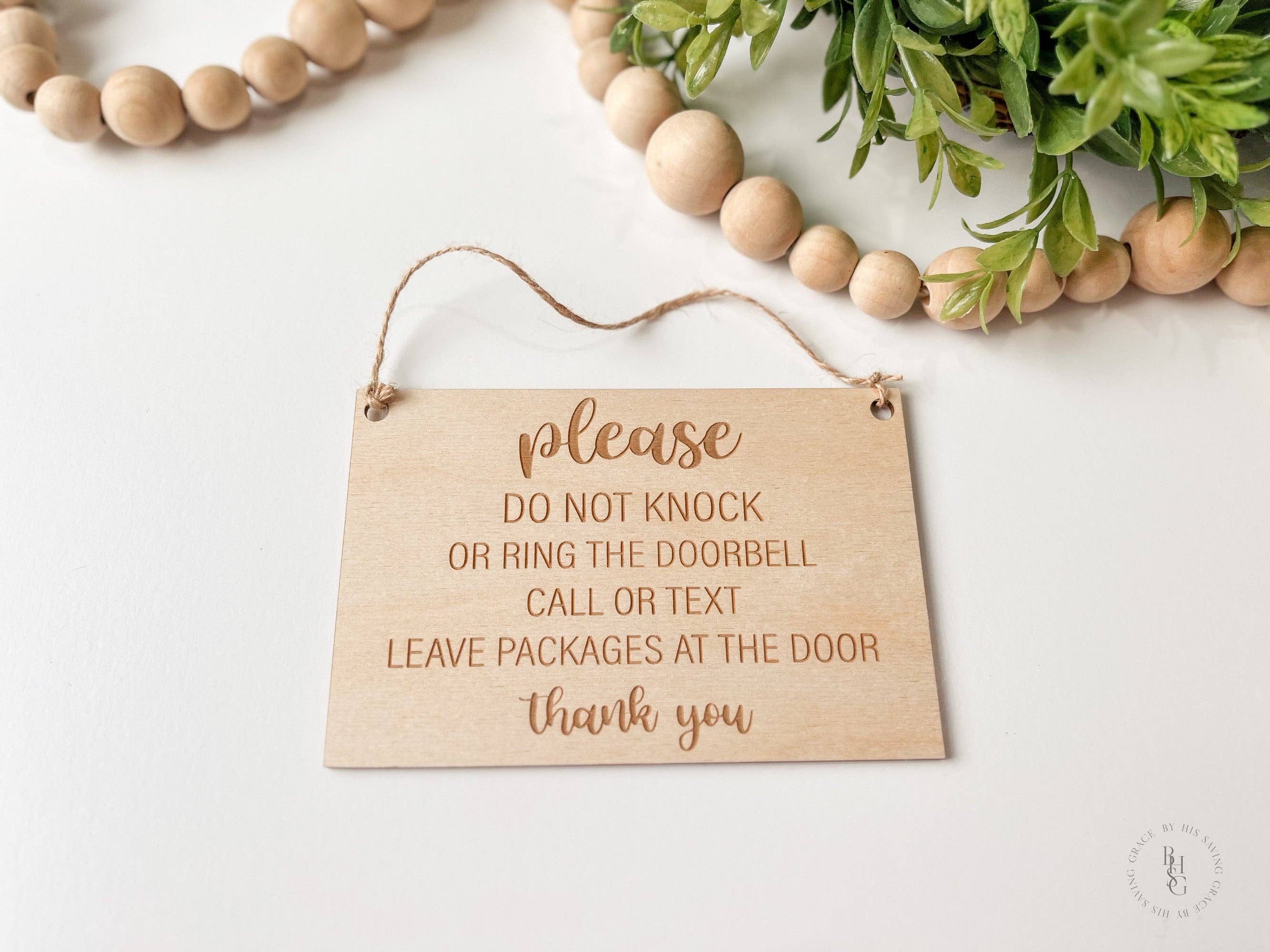 By His Saving Grace, LLC - Wholesale Sign - Wooden Do Not Disturb Sign For Doorbell0