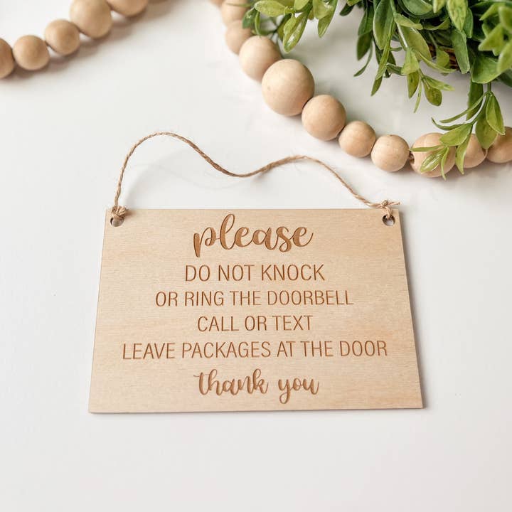 By His Saving Grace, LLC - Wholesale Sign - Wooden Do Not Disturb Sign For Doorbell