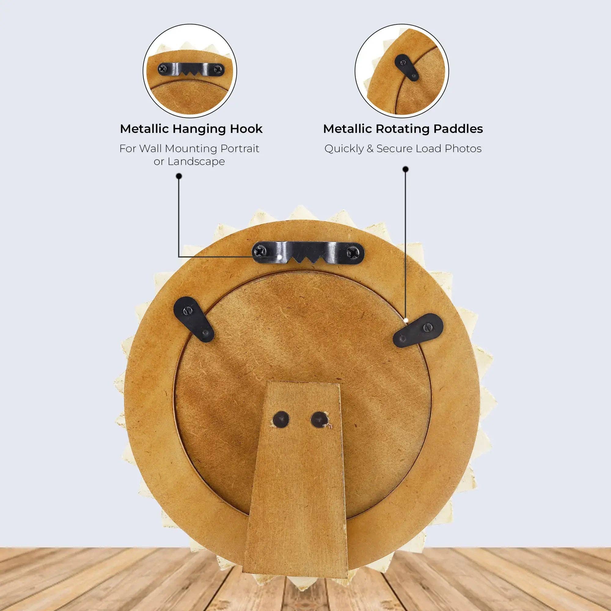 Bianco Cornice Rotonda Decorativa Fatta a Mano Splendore del Palazzo 4x4 in vendita all'ingrosso su Faire2