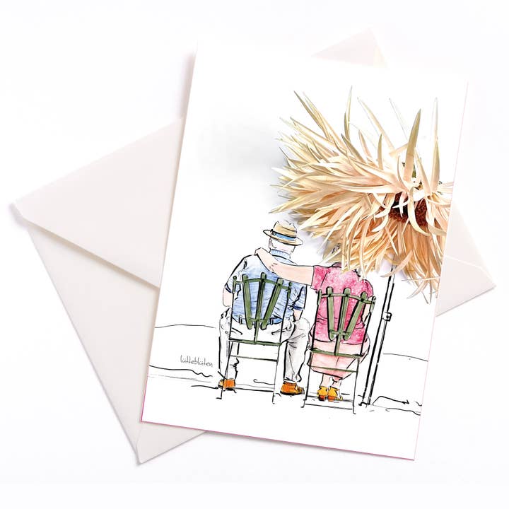 With grandma and grandpa on the  - card with envelope for wholesale by Lütteblüten