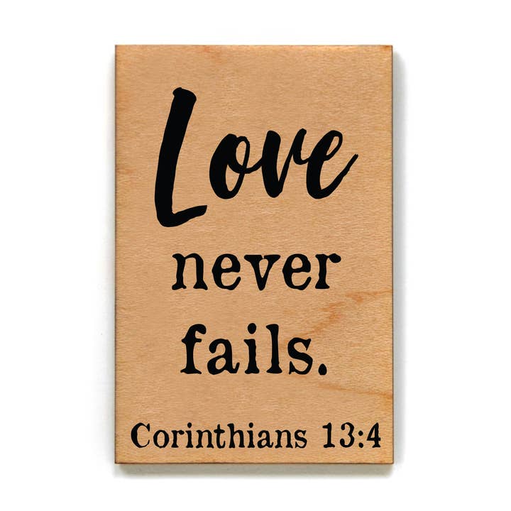 Magnet -Love Never Fails - XM042 for wholesale by Driftless Studios