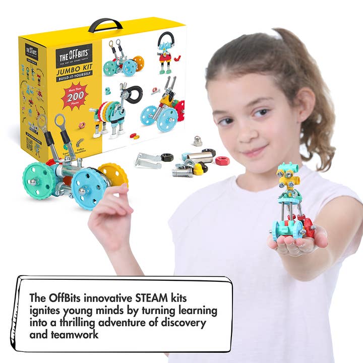The OffBits – Großhandel Baukasten – Kinder – Jumbo Kit: Spielzeugbausatz mit offenem Ende, nachhaltiges Spielzeuggeschenk3