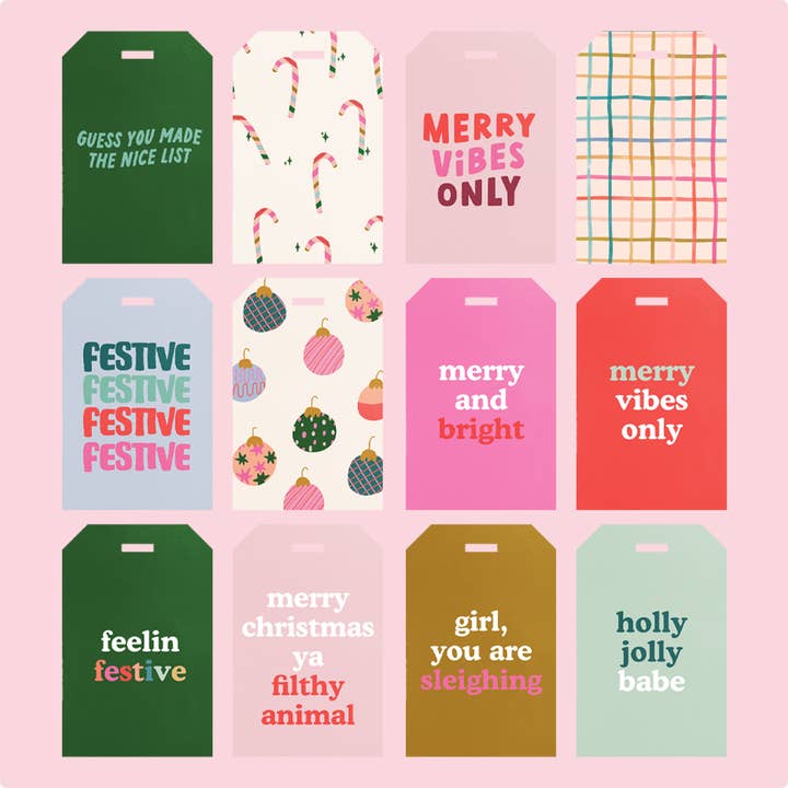 Talking Out of Turn - Wholesale Gift Tag - Holiday Gift Tags (12 Tags)