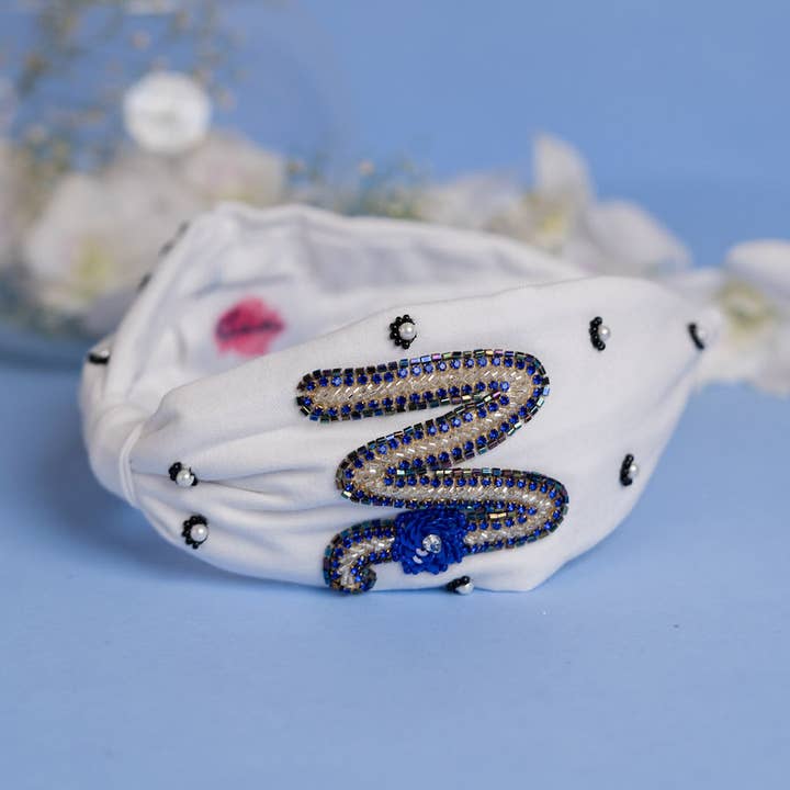 Bandeau brodé Betty Cooper Iniziale - W pour la vente par Elaa