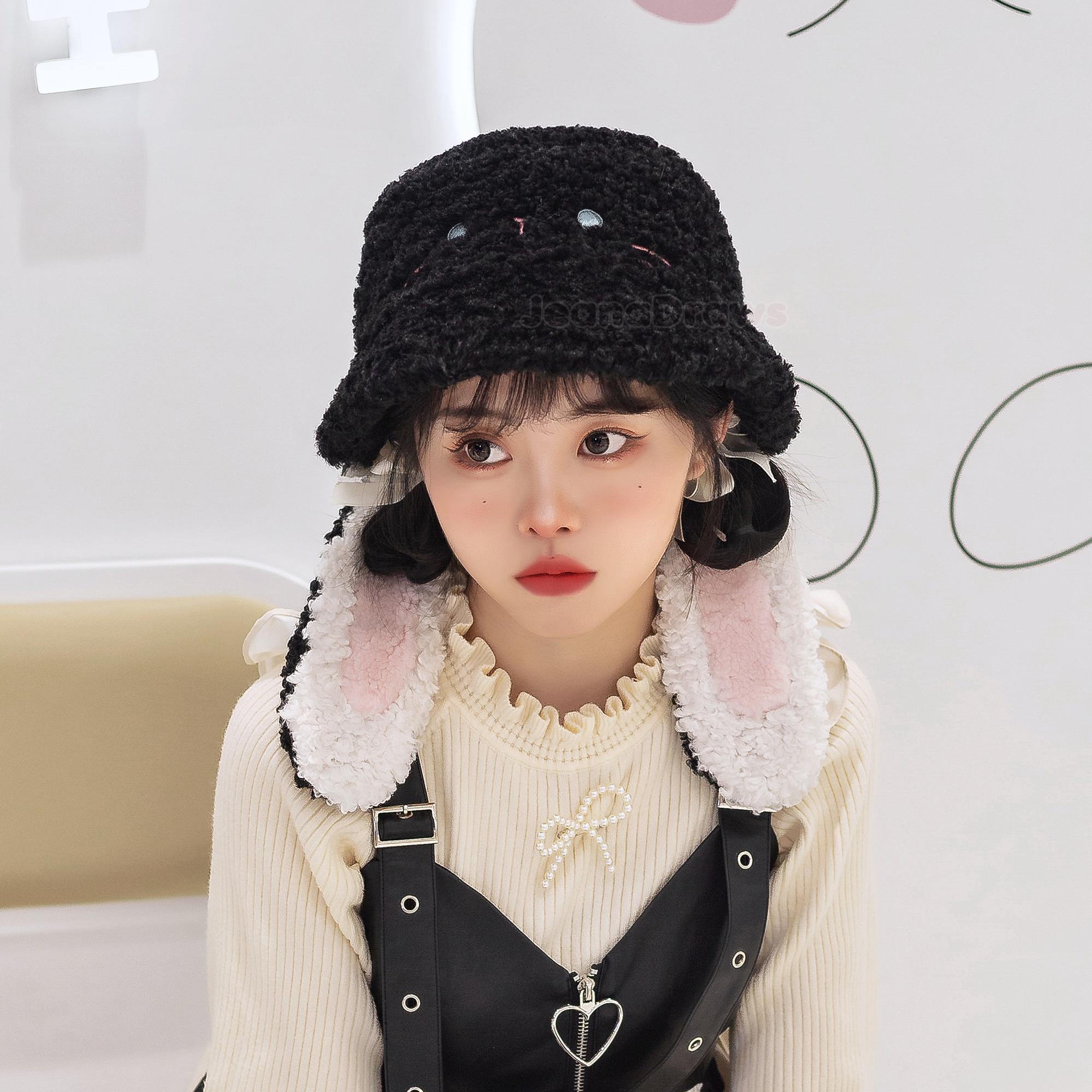 JeanaDraws - Wholesale Bucket Hat - Women's - Bunny Ear Bucket Hat3