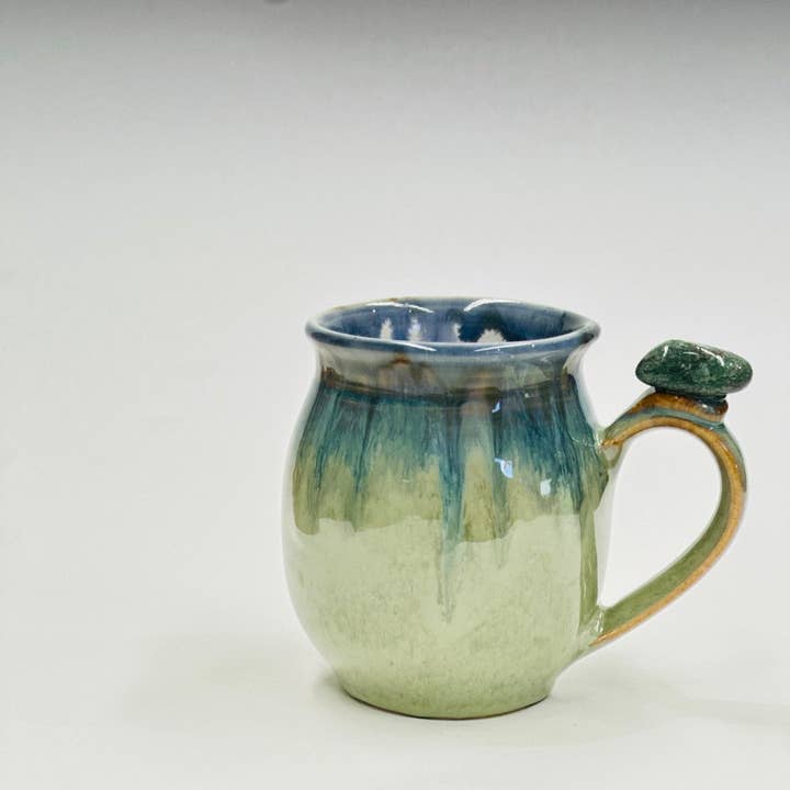 Carys Martin Ceramics - Wholesale Coffee Mug - Tree Of Life Tigers Eye Crystal Mug