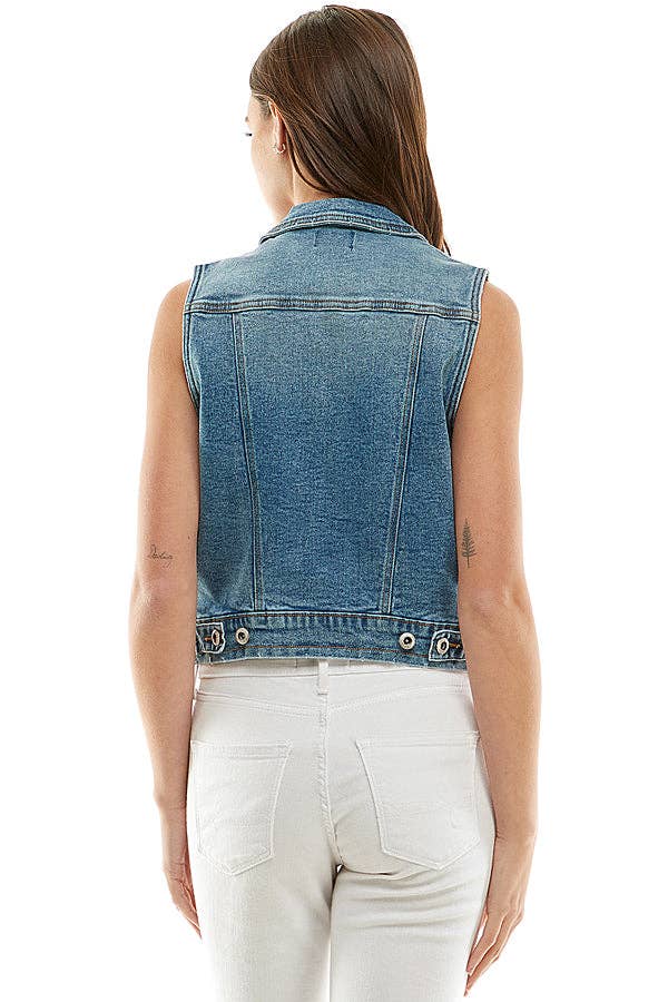 BLUE AGE - Wholesale Outerwear Vest - Women's - Ladies  Distressed  Denim Vest9