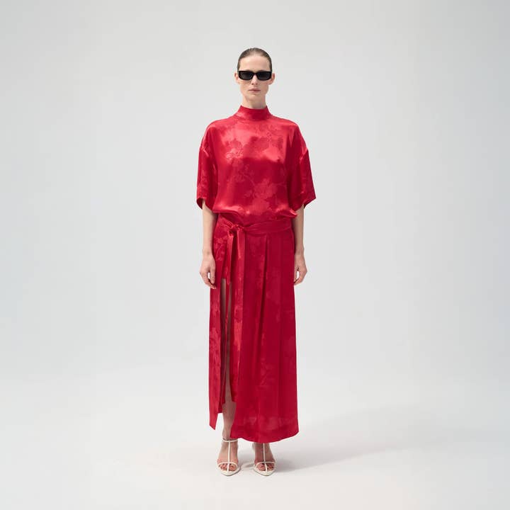 Mali Skirt Red for wholesale by eikō ai