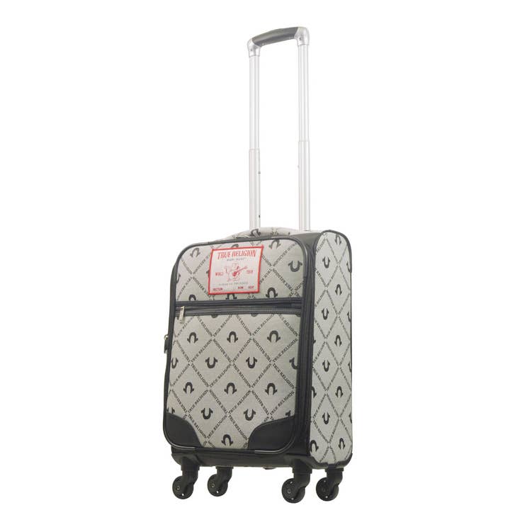 FUL Luggage (Concept One) - Wholesale Luggage - True Religion Grey 23" Soft Sided Logo Monogram Spinner Luggage