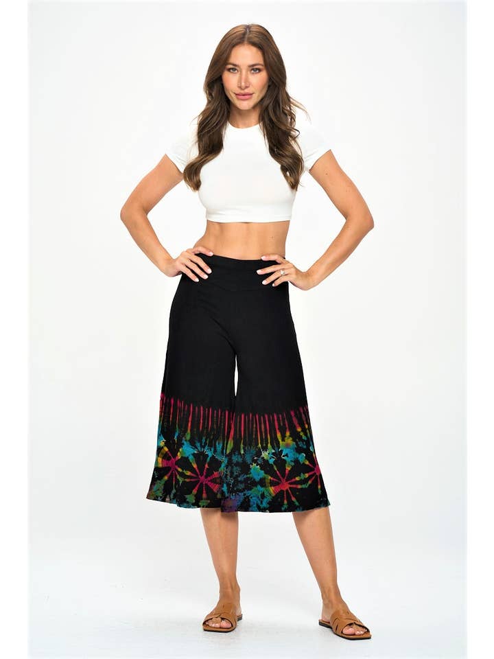Kathmandu Imports - Wholesale Pants - Women's - Tie-Dye Capri Pants (TH-334)
