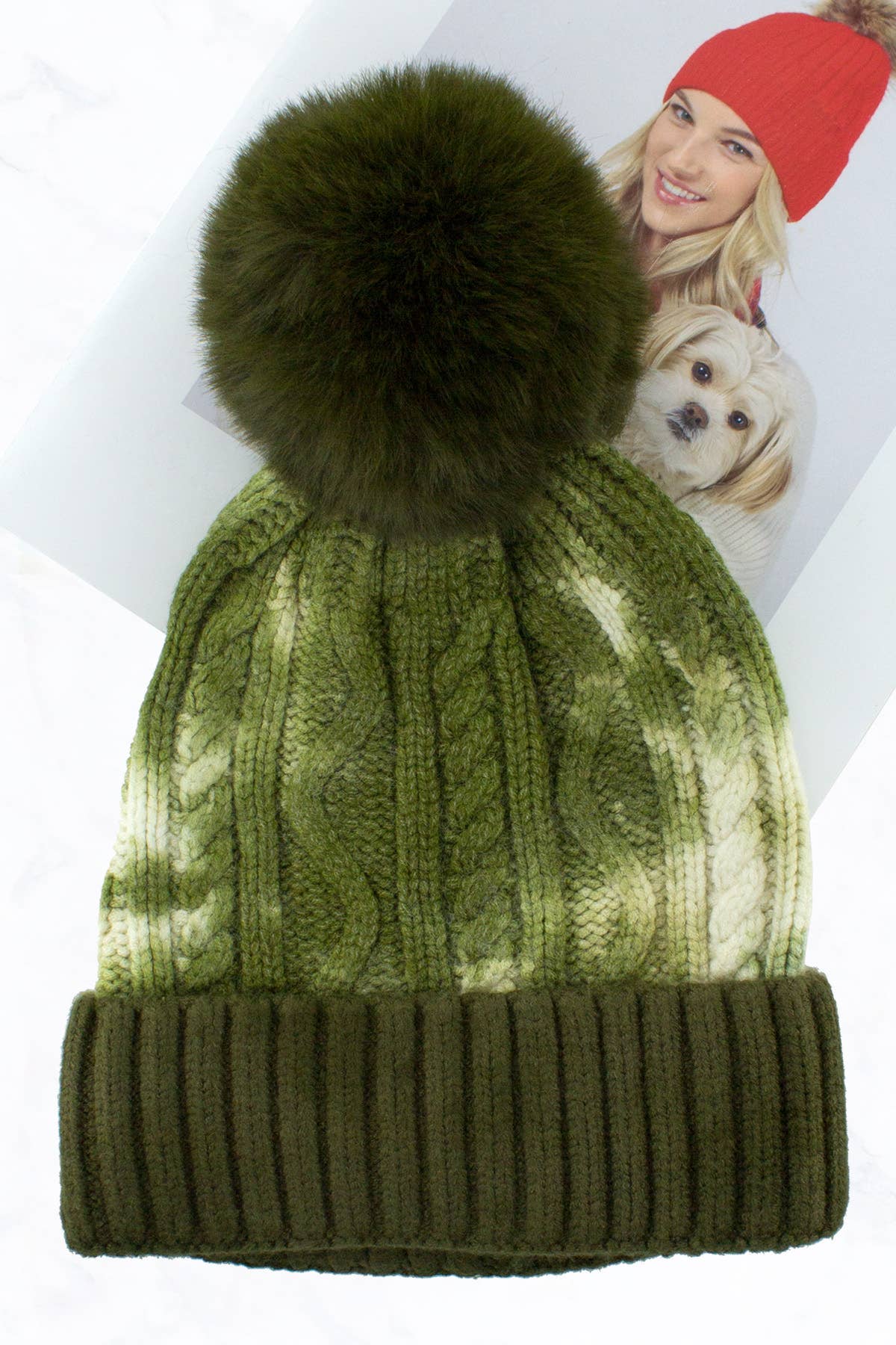 Suzie Q USA - Vente Bonnet – femme - Bonnet New Fashion Tie Dye POM7