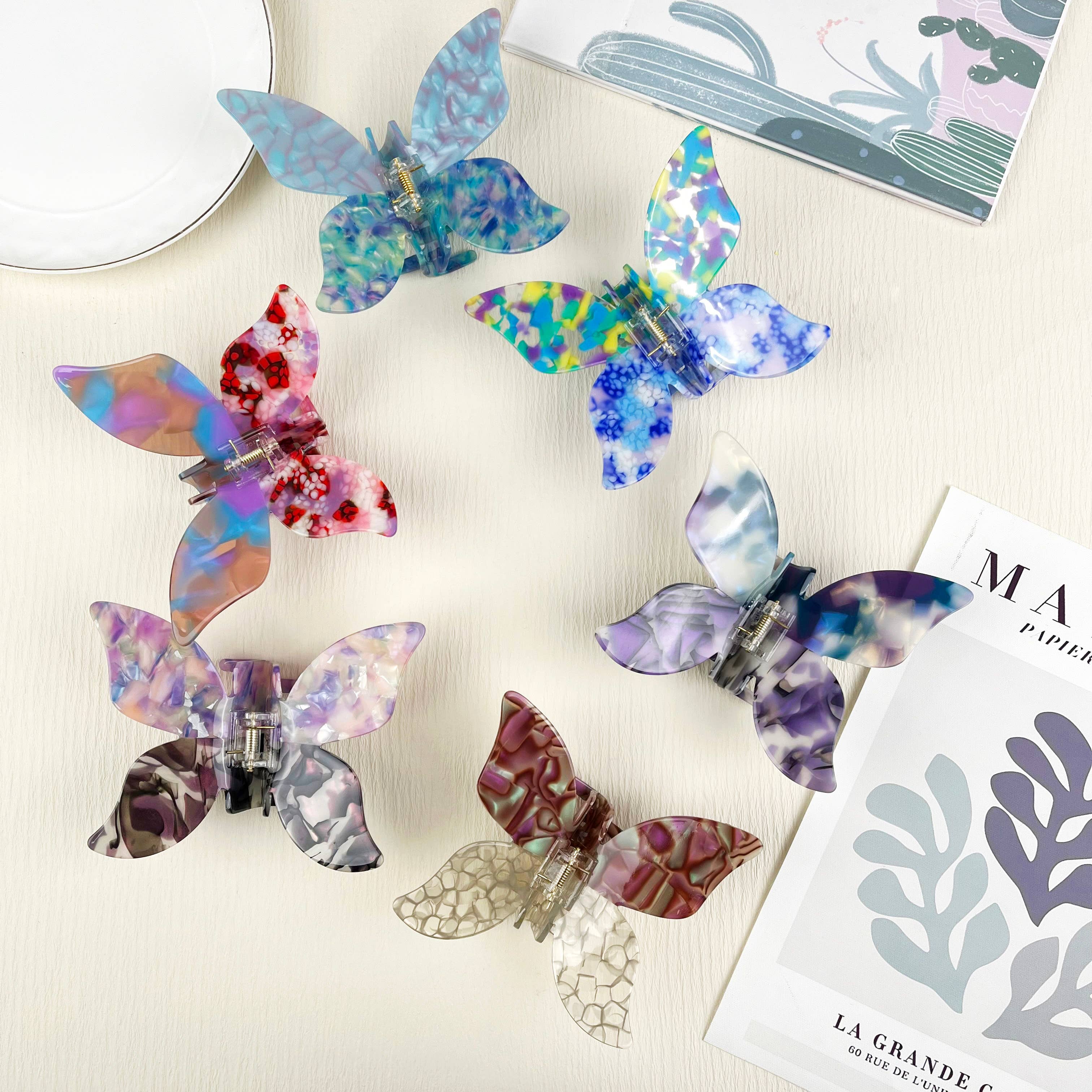 TheDivaSoap – wholesale Hair clip – Women’s – Acetate Butterfly Hair Claw Clip11