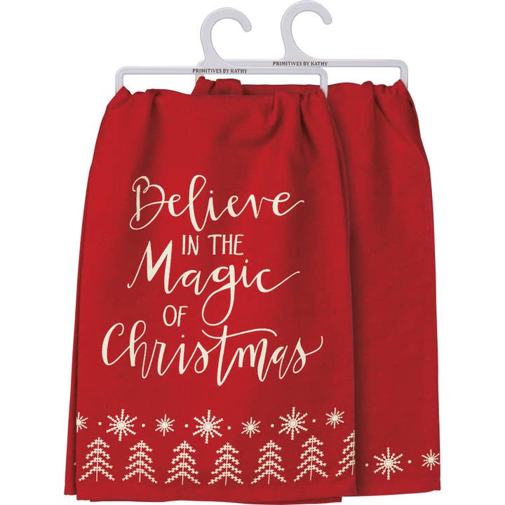 In The Magic Of Christmas Kitchen Towel for wholesale by Primitives by Kathy
