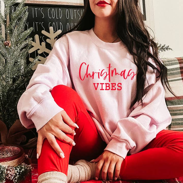 Christmas Vibes Sweatshirt for wholesale by Light & Shine