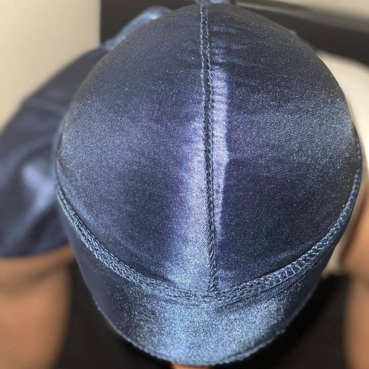 Taelor Boutique - Wholesale Durag/Wave Cap - Unisex - Navy Blue Silk Durag1