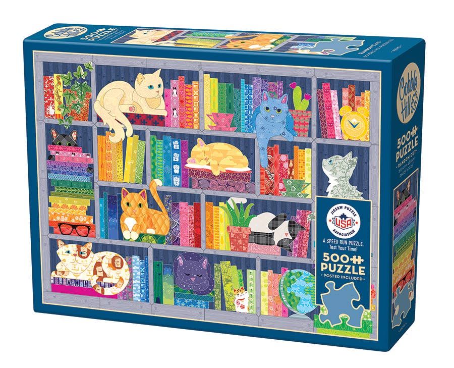 Outset Games and Cobble Hill Puzzles - Wholesale Puzzle - Adult - Rainbow Cats 500pc puzzle