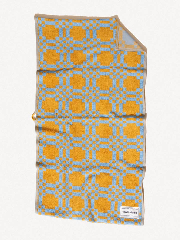 Weave träningshandduk | Karamell och himmel för wholesale av towel.studio