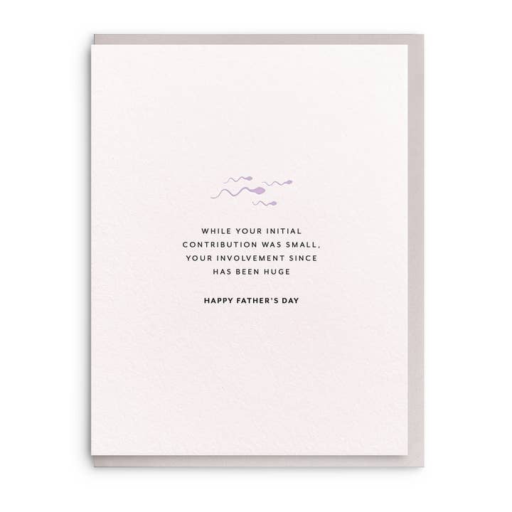 Contribution - Letterpress Father's Day Greeting Card for wholesale by Dahlia Press