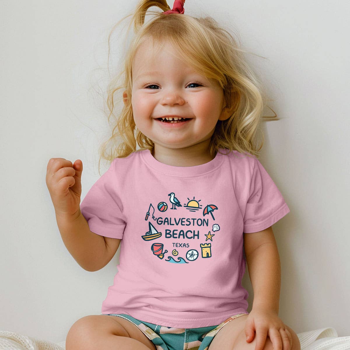 RetroPlanet - Wholesale T-Shirt - Kids - Your Beach Doodles & Icons Name Drop T-Shirt Toddler 2T-5/66