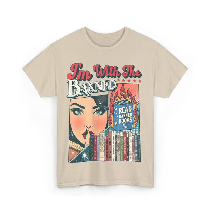 NVC Ecommerce LLC - Wholesale T-Shirt (Graphic) - Women's - I’m With the Banned Shirt, Banned Books Shirt, Reading Tee2