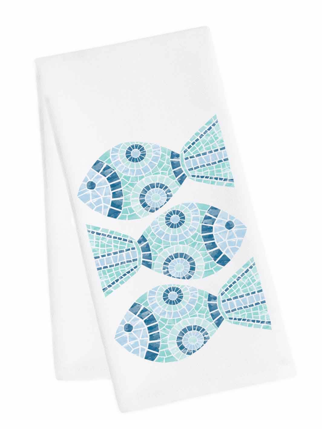 M Design Studio Gifts - Venta al por mayor Paños de cocina - Paño de cocina Mosaic Fish0
