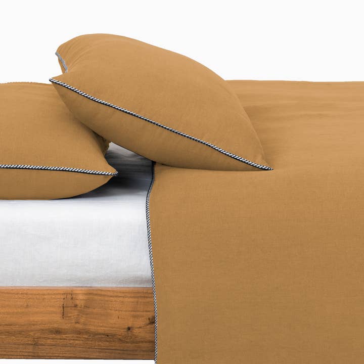 Live Linen Inc. – wholesale Påslakan – Linné Monokrom Spets Påslakan-Kanelbrun
