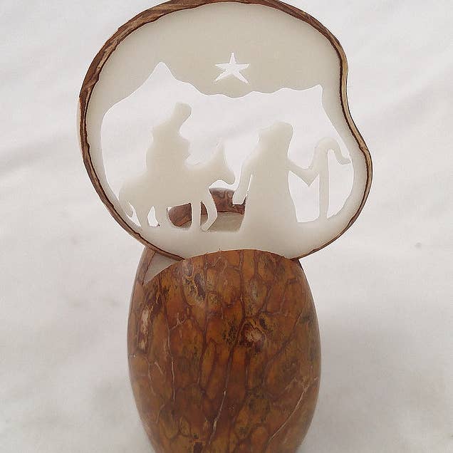 Sedona Spirit – Engroshandel Julekryppe – Tagua Nut Nativity Scene - Mary og Joseph på æsel