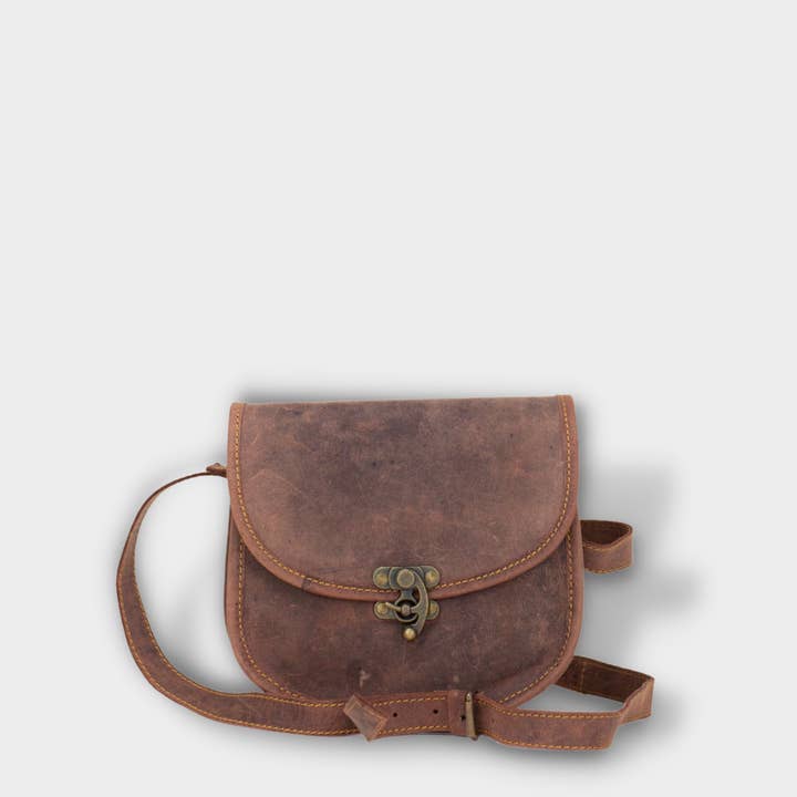 Cavalier Tan Satchel Umhängetasche für den Großhandel von Le Papillon