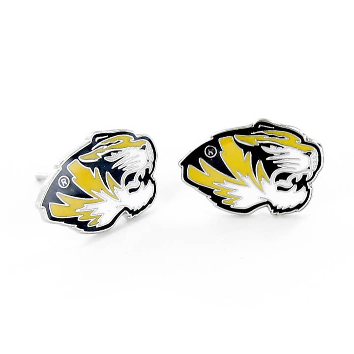 Boucles d'oreilles à tige avec logo des NCAA Missouri Tigers pour la vente par Aminco USA