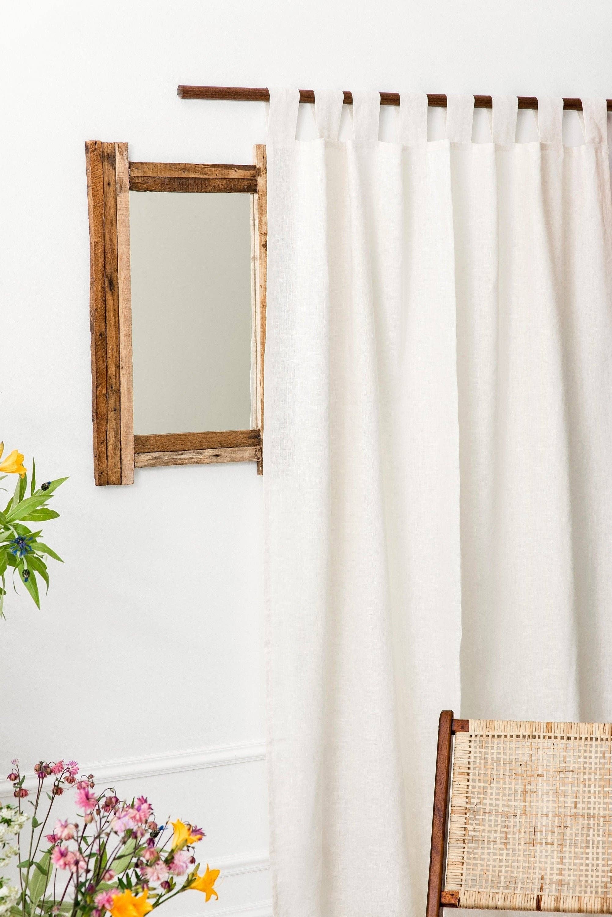 LinenQ – wholesale Curtain – Tab top linen curtains with Blackout lining0