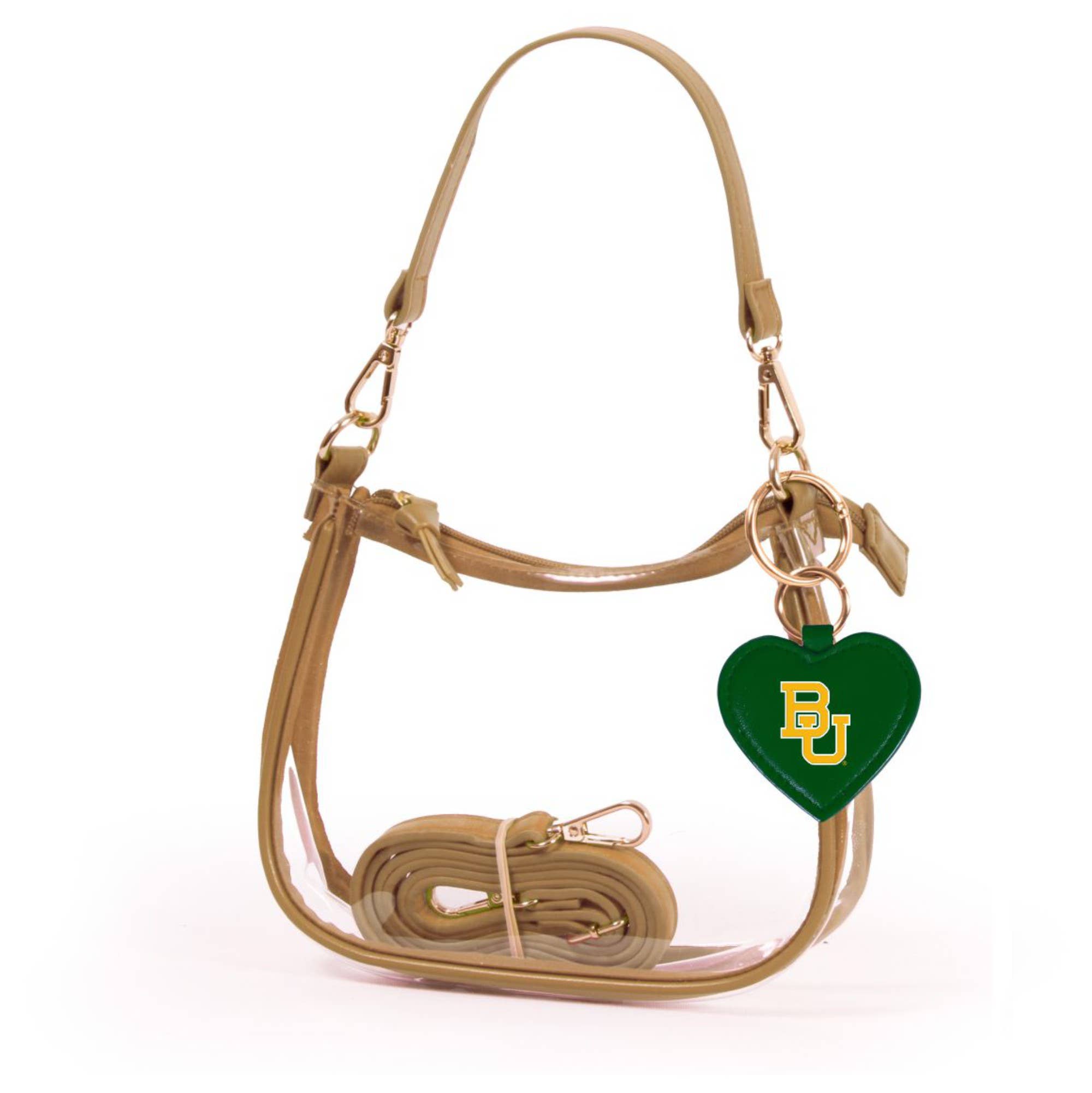 Desden - Wholesale Crossbody Bag - Women's - Baylor Bears Clear Clara Purse with Heart Charm0