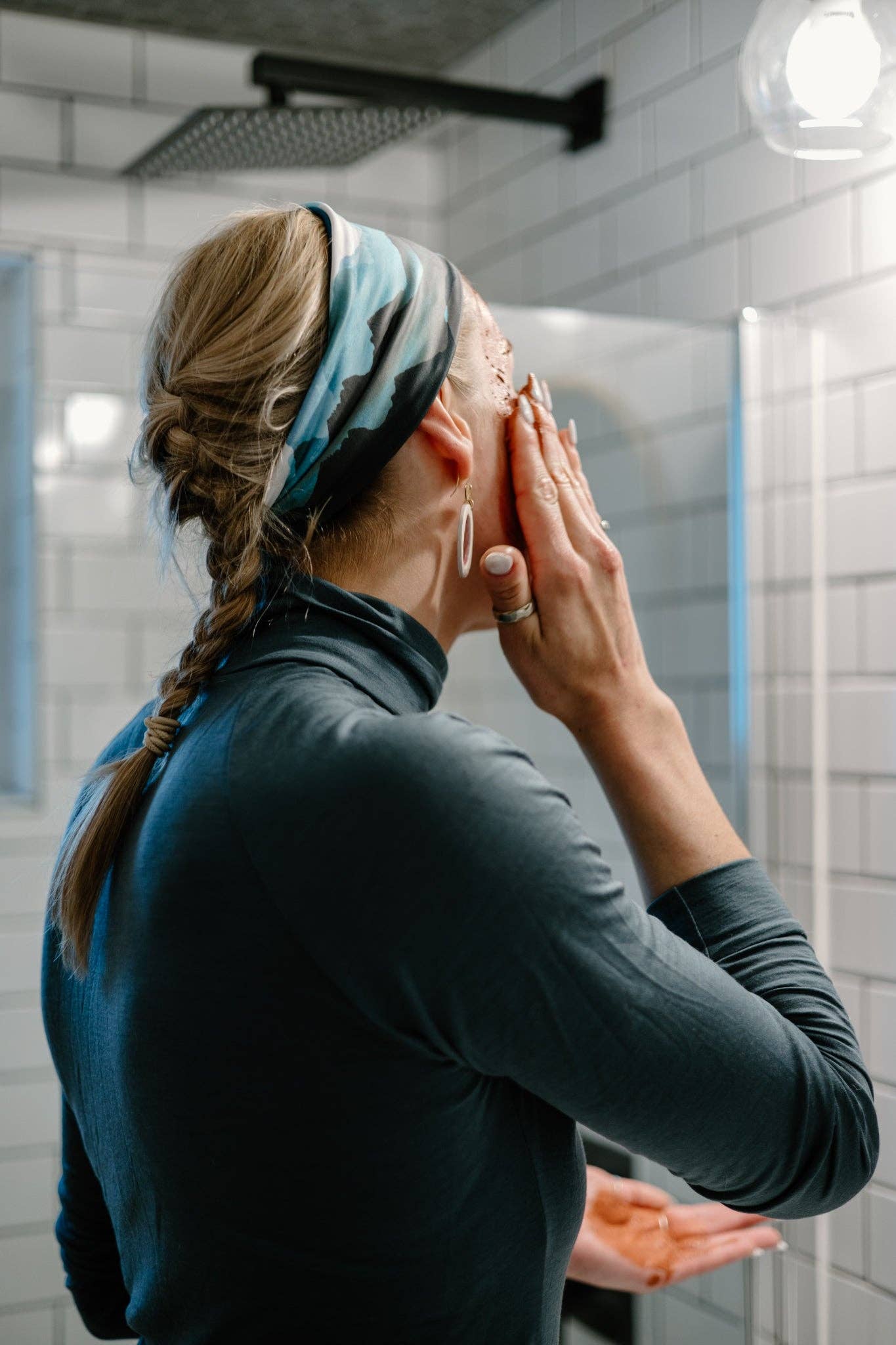 Slate Merino Wool Isostatic T-Neck Top for wholesale on Faire11