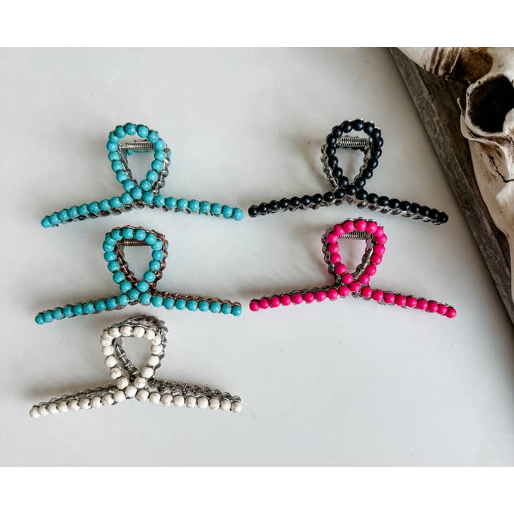 Boho Ranch Shop - Wholesale Haarclip - Dames - Grote westerse metalen haarspeldklauw met banaan