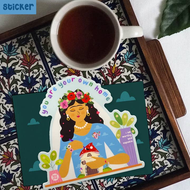 Neha Lee Designs - Wholesale Sticker - Frida Kahlo You are your own home handmade glossy sticker3